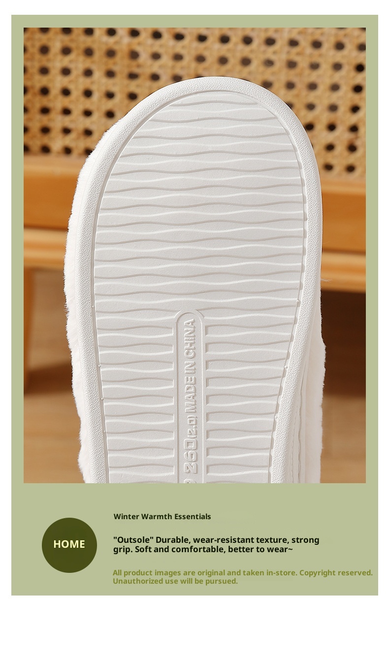 Zees Dikke Zool Stap Comfort Heren Binnen Warm Antislip Cartoon Katoen Winter Thuis Harige Pantoffels Dames_voghion.com
