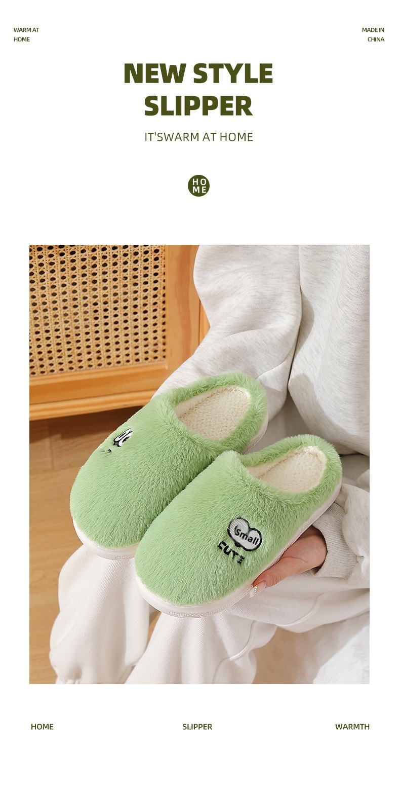 Zees Dikke Zool Stap Comfort Heren Binnen Warm Antislip Cartoon Katoen Winter Thuis Harige Pantoffels Dames_voghion.com