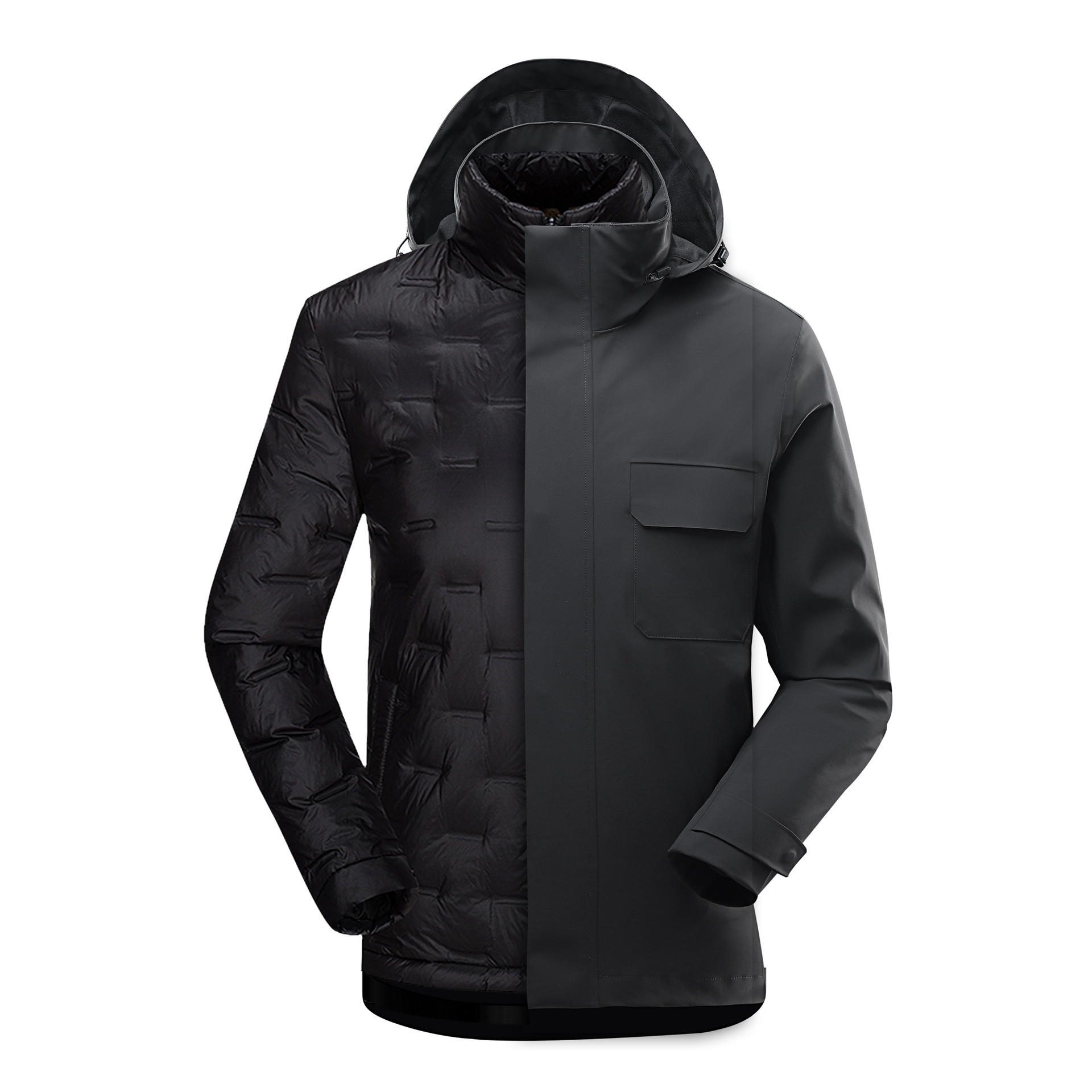 boy Boy 3-in-1 Detachable Warm Down Mountaineering Wholesale Windproof Waterproof Men's Ski Jacket Cold-Proof_voghion.com