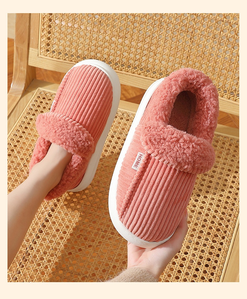 Zees Plush Warm Shoes Men Winter Outdoor Wear Middle-aged And Elderly Home Indoor Thick-soled Non-slip Closed-back Cotton_voghion.com