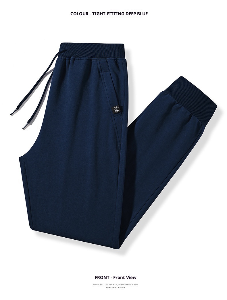 Pantaloni della tuta da uomo in puro cotone, autunnali e invernali, alla moda, larghi e dritti, sportivi, da lavoro, casual, lunghi_voghion.com