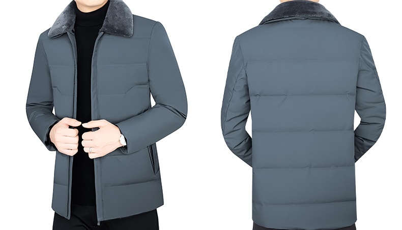 boy New 90 White Duck Down Jacket For Men, Short Winter Coat With Thickened Wool Collar, Wholesale Available_voghion.com