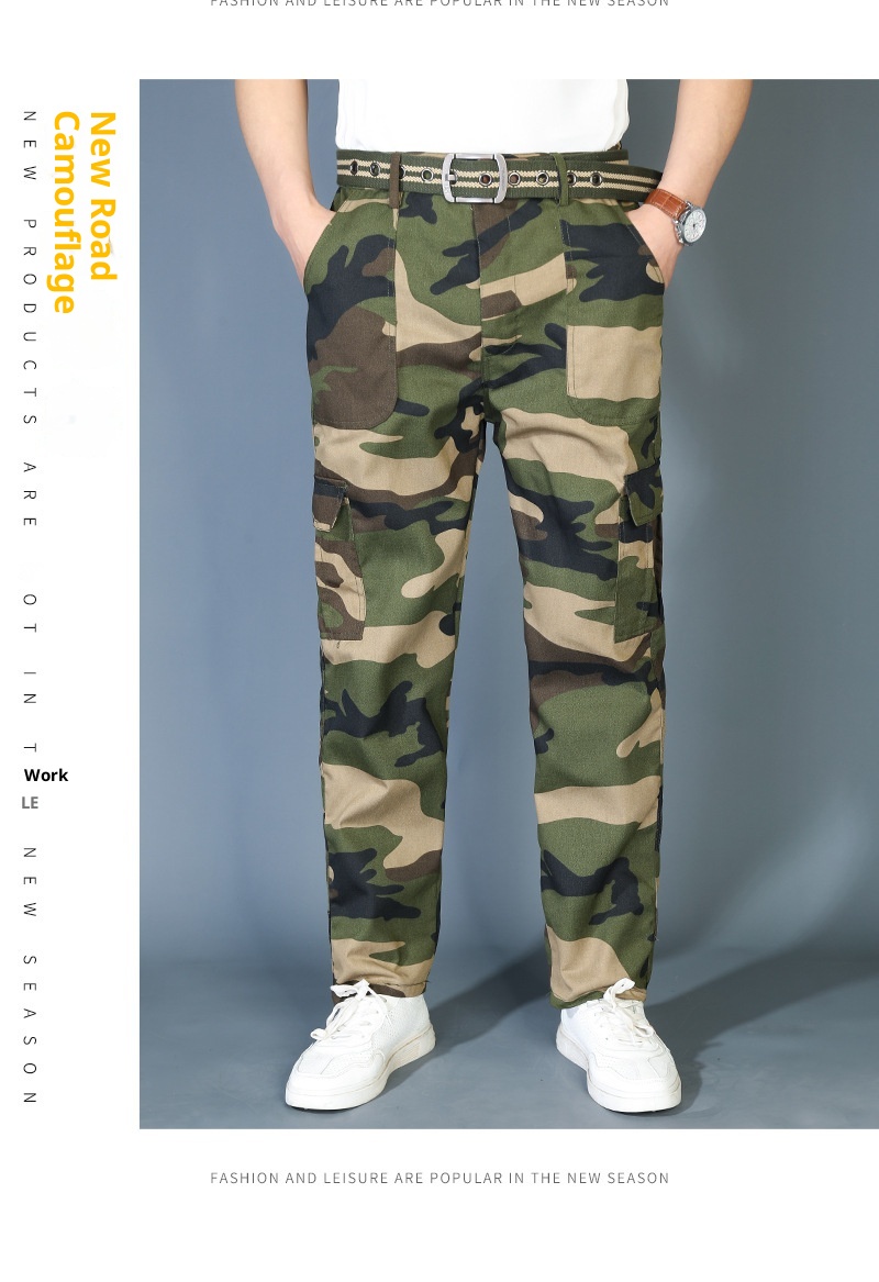 Pantaloni lunghi da lavoro mimetici da uomo, resistenti all'usura, antisporco, larghi e casual, da allenamento_voghion.com