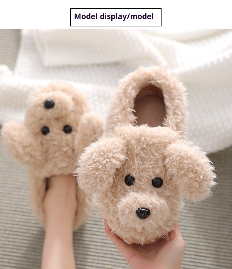 Zees 2021 Winter Flat Warm Thick Sole Closed Heel Non-Slip Maternity Shoes For Women Students Cute Cotton Slippers_voghion.com