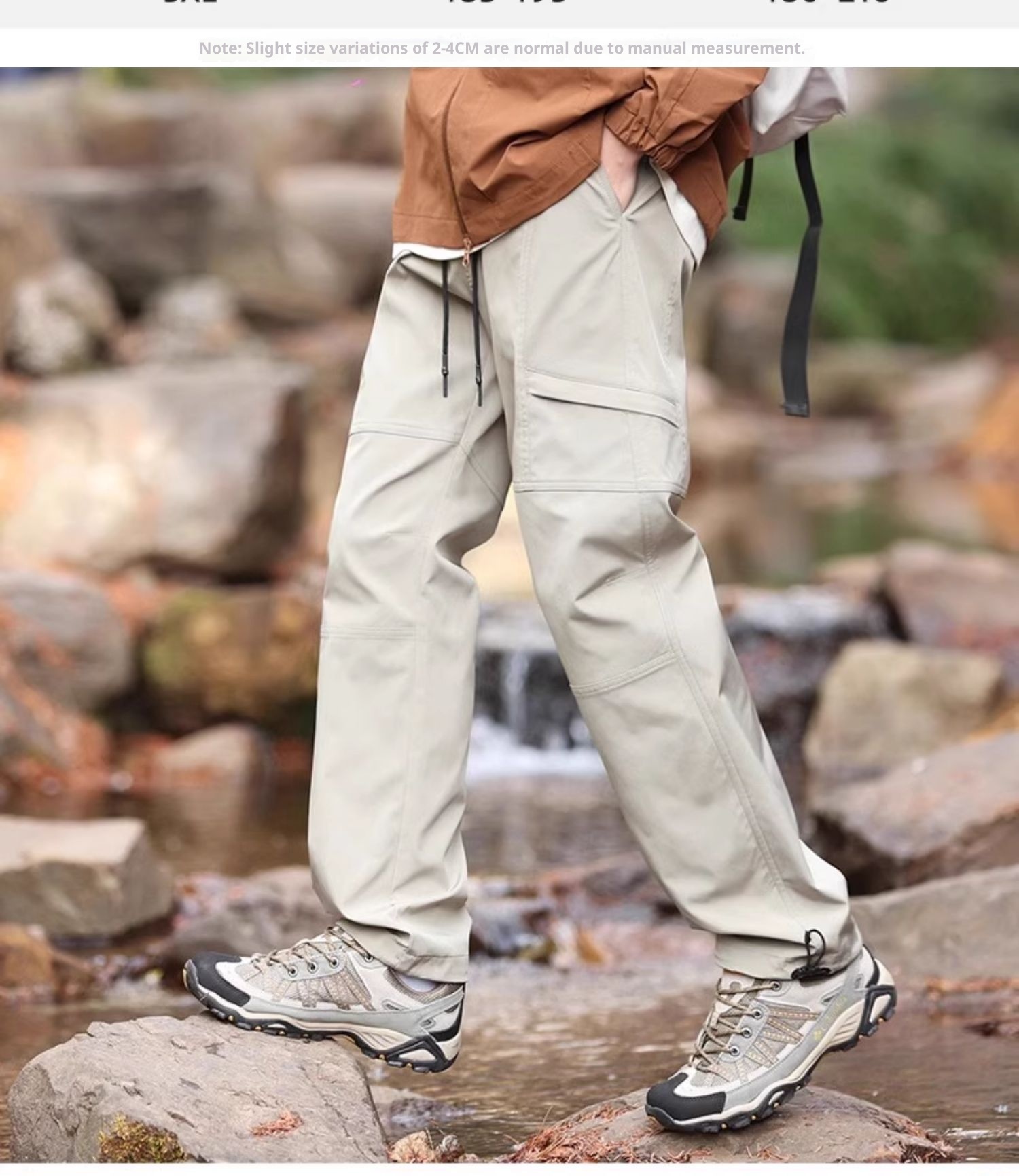 Pantalon cargo décontracté en polaire molletonnée HJCAMEL Outdoor Hiking pour homme, automne-hiver 2024_voghion.com