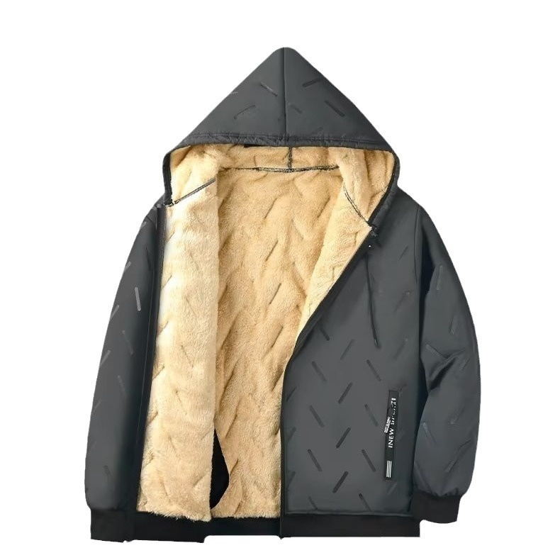 boy New Winter Lamb Wool Coat Hooded For Men, Thickened And Oversized Cotton Padded Down Jacket_voghion.com