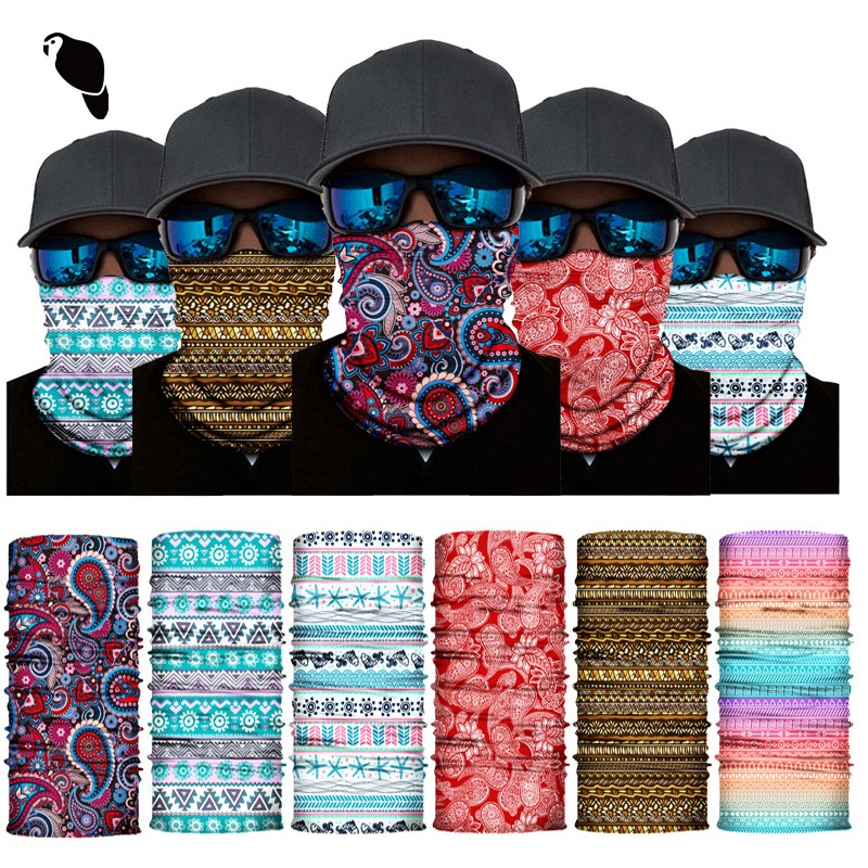 ActiveGo Xunhui Pattern Series Cross-Border Autumn Winter Cycling Face Mask Sports Skiing Warm Magic Headscarf Neck Warmer_voghion.com