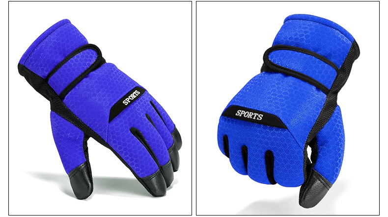 001 Guanti da sci da moto invernali da uomo in cotone, caldi, spessi, antivento, antifreddo, antiscivolo_voghion.com