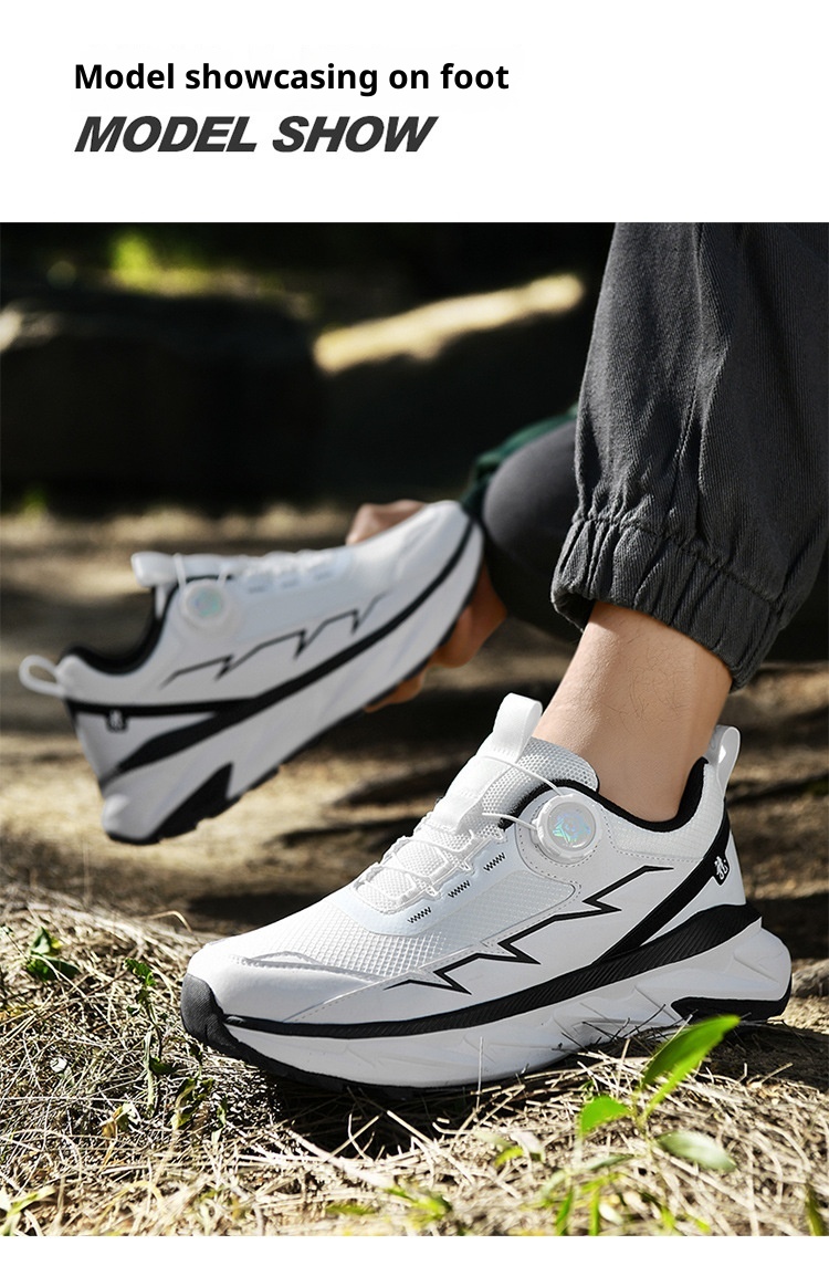 Zees Primavera Nuove Scarpe Sportive Casual da Uomo in Mesh Extra Large con Bottoni Rotanti_voghion.com