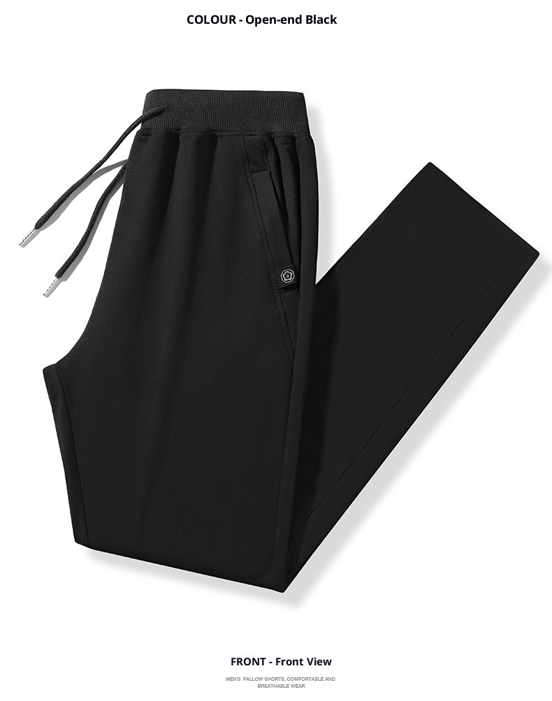 Pantaloni della tuta da uomo in puro cotone, autunnali e invernali, alla moda, larghi e dritti, sportivi, da lavoro, casual, lunghi_voghion.com