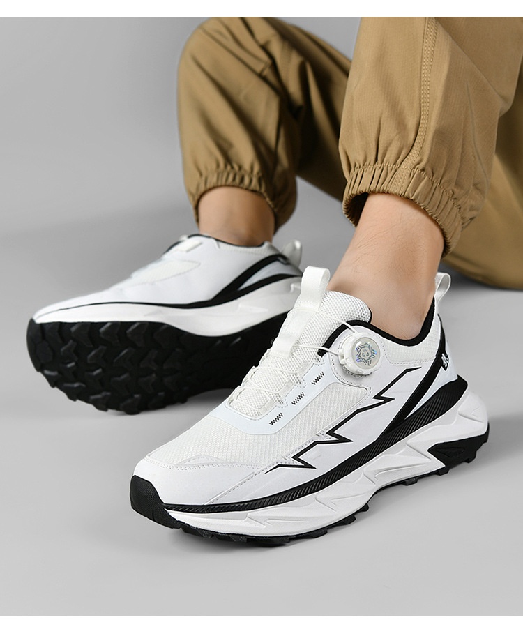 Zees Primavera Nuove Scarpe Sportive Casual da Uomo in Mesh Extra Large con Bottoni Rotanti_voghion.com