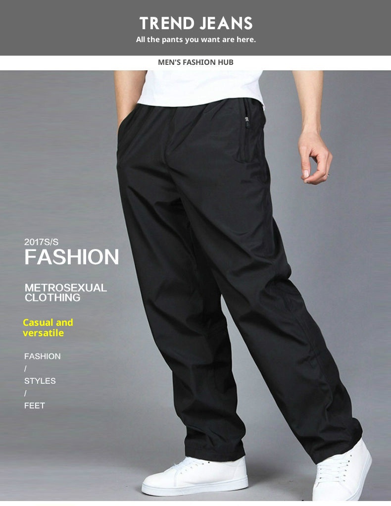 boy Windproof Autumn Winter Sports Loose Fleece Lined Thickened Outdoor Running Plus Size Men's Casual Pants_voghion.com