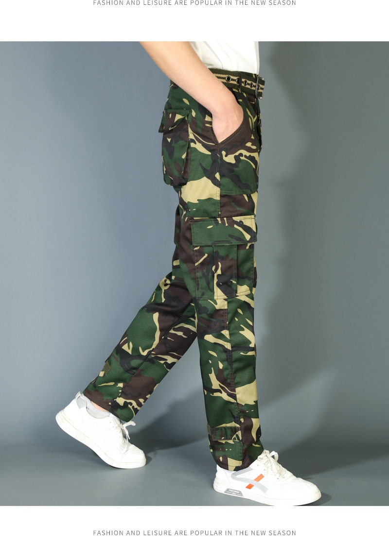 Pantaloni lunghi da lavoro mimetici da uomo, resistenti all'usura, antisporco, larghi e casual, da allenamento_voghion.com