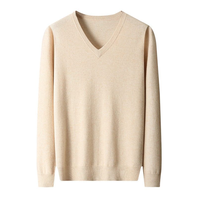 ragazzo ragazzo ragazzo autunno inverno nuovo 100% puro uomo scollo a V giovane maglia casual strato di base in lana maglione con scollo a cuore_voghion.com