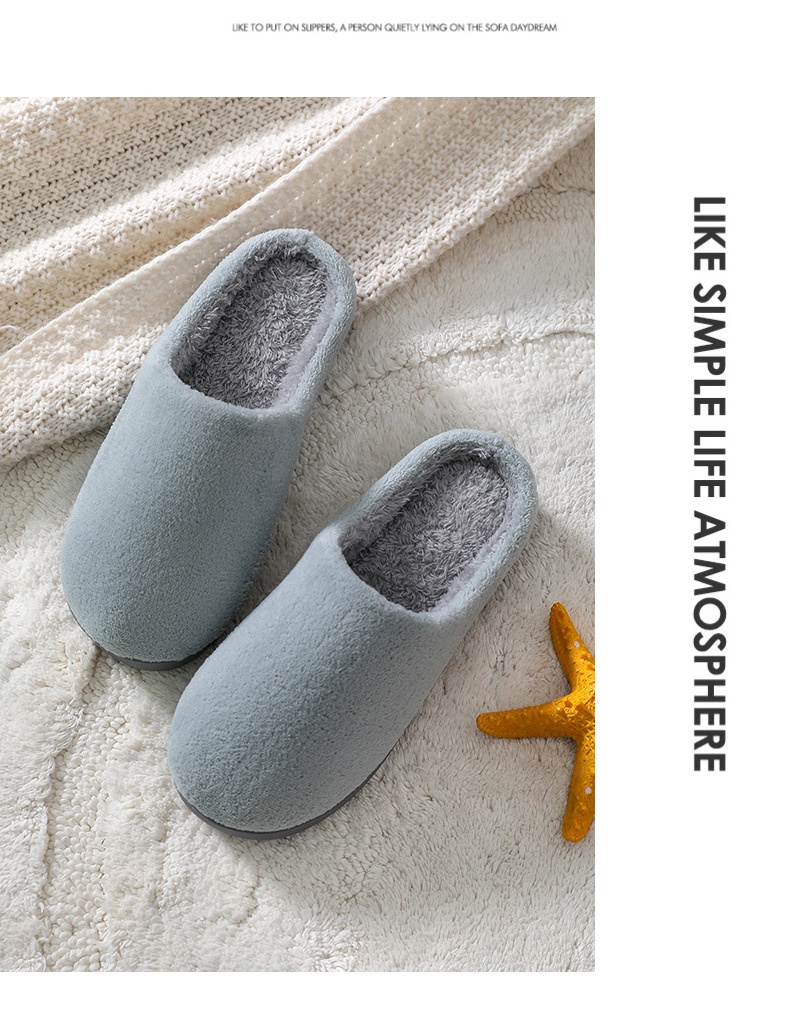 Zees Autumn Winter Women's Cotton Couple Cartoon Home Thick Sole Korean Style Warm Maternity Shoes Non-Slip Men's Wool_voghion.com