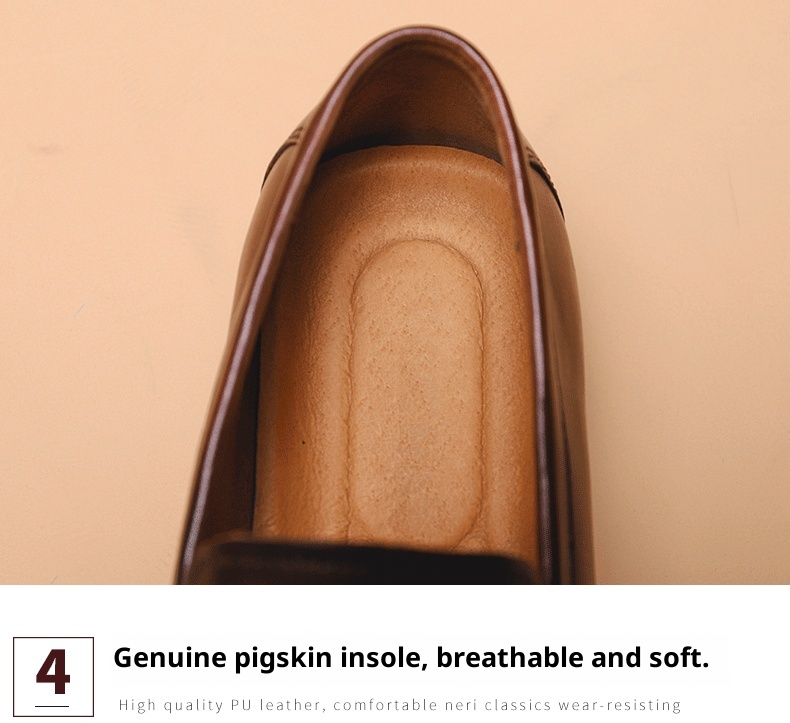 Voyage Voyage Summer Business Casual Thick-Soled Loafers Genuine Leather Slip-On Shoes Men's Top Layer Cowhide_voghion.com