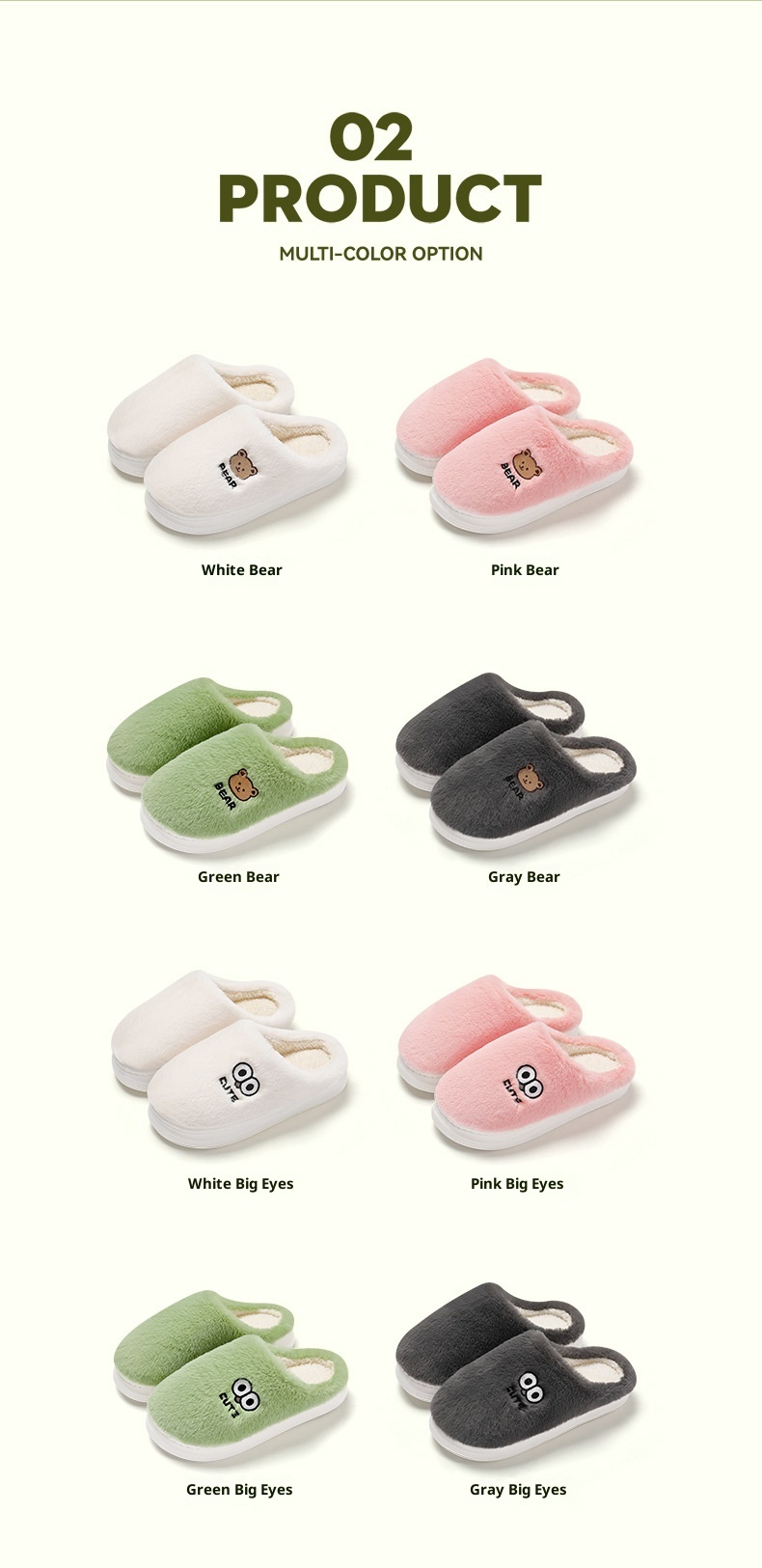 Zees Dikke Zool Stap Comfort Heren Binnen Warm Antislip Cartoon Katoen Winter Thuis Harige Pantoffels Dames_voghion.com