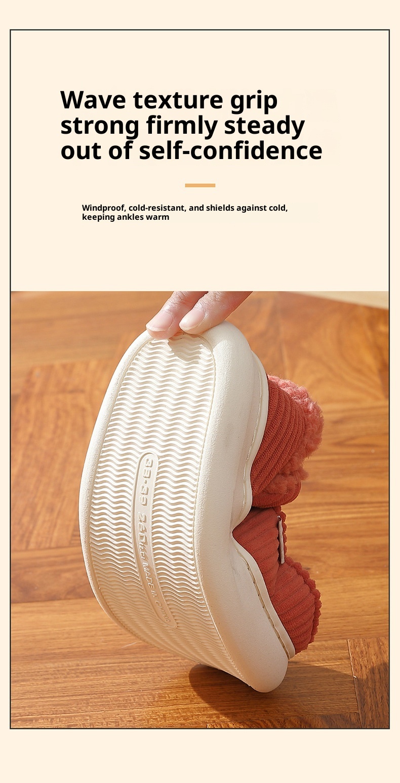 Zees Plush Warm Shoes Men Winter Outdoor Wear Middle-aged And Elderly Home Indoor Thick-soled Non-slip Closed-back Cotton_voghion.com