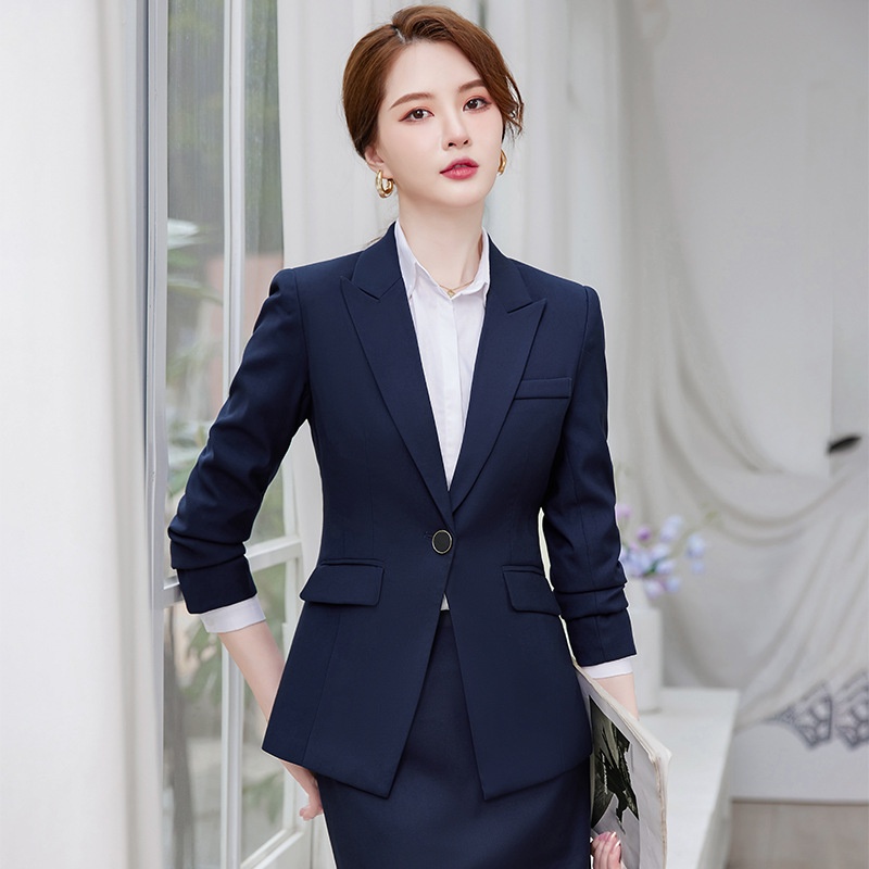 girl Girl Formal Women's Workplace College Student Interview Suit 2023 Autumn Professional Elegant Hotel Manager Front Desk_voghion.com