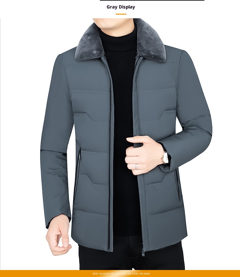 boy New 90 White Duck Down Jacket For Men, Short Winter Coat With Thickened Wool Collar, Wholesale Available_voghion.com