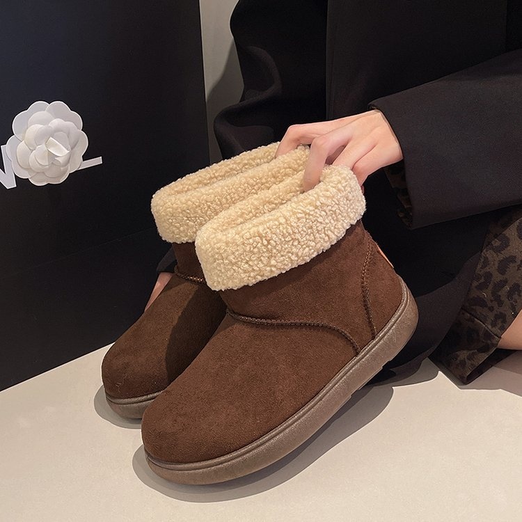 Zees Youshilai Expert Recommended Snow Boots For Women Winter Sled Comfortable Fleece Warm Northeast Cotton Shoes_voghion.com