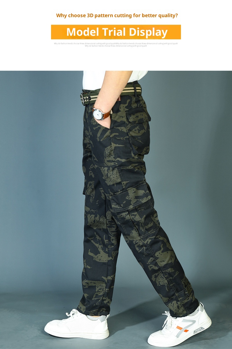 Pantaloni lunghi da lavoro mimetici da uomo, resistenti all'usura, antisporco, larghi e casual, da allenamento_voghion.com