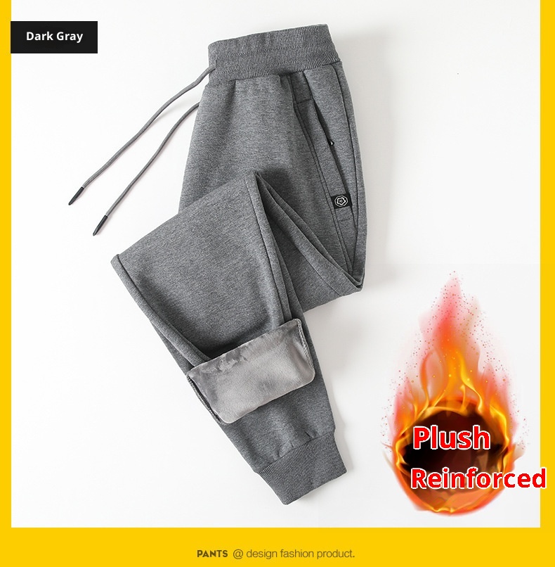 Pantaloni della tuta da uomo in puro cotone, autunnali e invernali, alla moda, larghi e dritti, sportivi, da lavoro, casual, lunghi_voghion.com