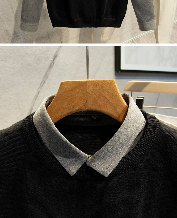 boy Boy Boy Boy Spring And Autumn Two-Piece Sweater Knitted Vest For Men Trendy 2025 New Fashion Casual Jacket Men's Clothing_voghion.com