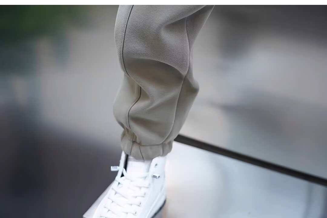 Pantalon de jogging décontracté et tendance pour homme, couleur unie, style printemps, élastique et polyvalent, noir_voghion.com