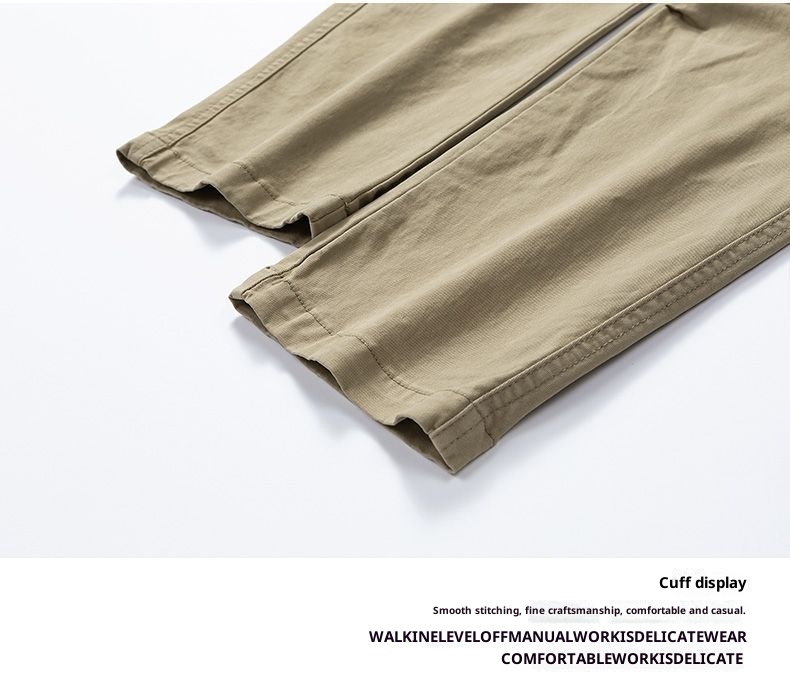 boy New Retro Cargo For Men Multi-Pocket Loose Straight Men's Casual High-End Export Sports Pants_voghion.com