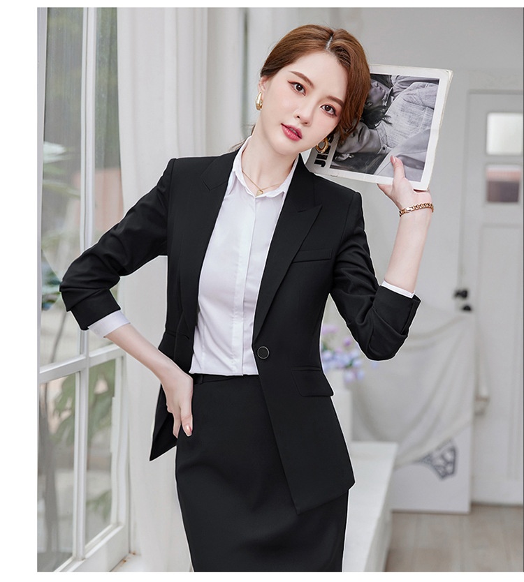 girl Girl Formal Women's Workplace College Student Interview Suit 2023 Autumn Professional Elegant Hotel Manager Front Desk_voghion.com