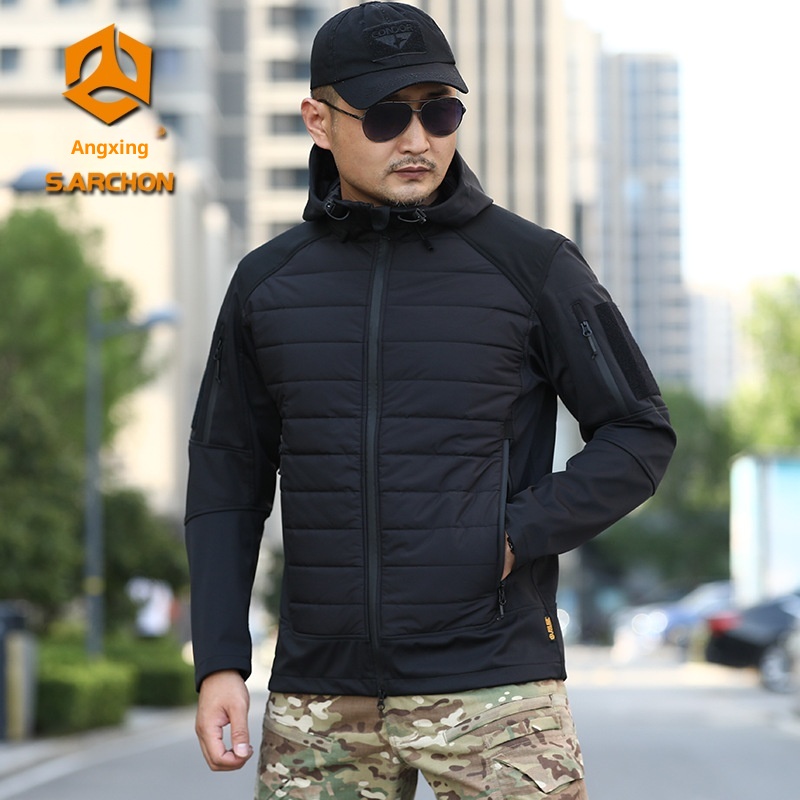 boy Boy Angken Autumn Winter Xuanwu Outdoor Tactical Cotton Men Warm Windproof Waterproof Camouflage Jacket Commuter Coat_voghion.com