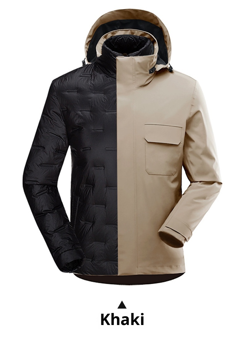 boy Boy 3-in-1 Detachable Warm Down Mountaineering Wholesale Windproof Waterproof Men's Ski Jacket Cold-Proof_voghion.com