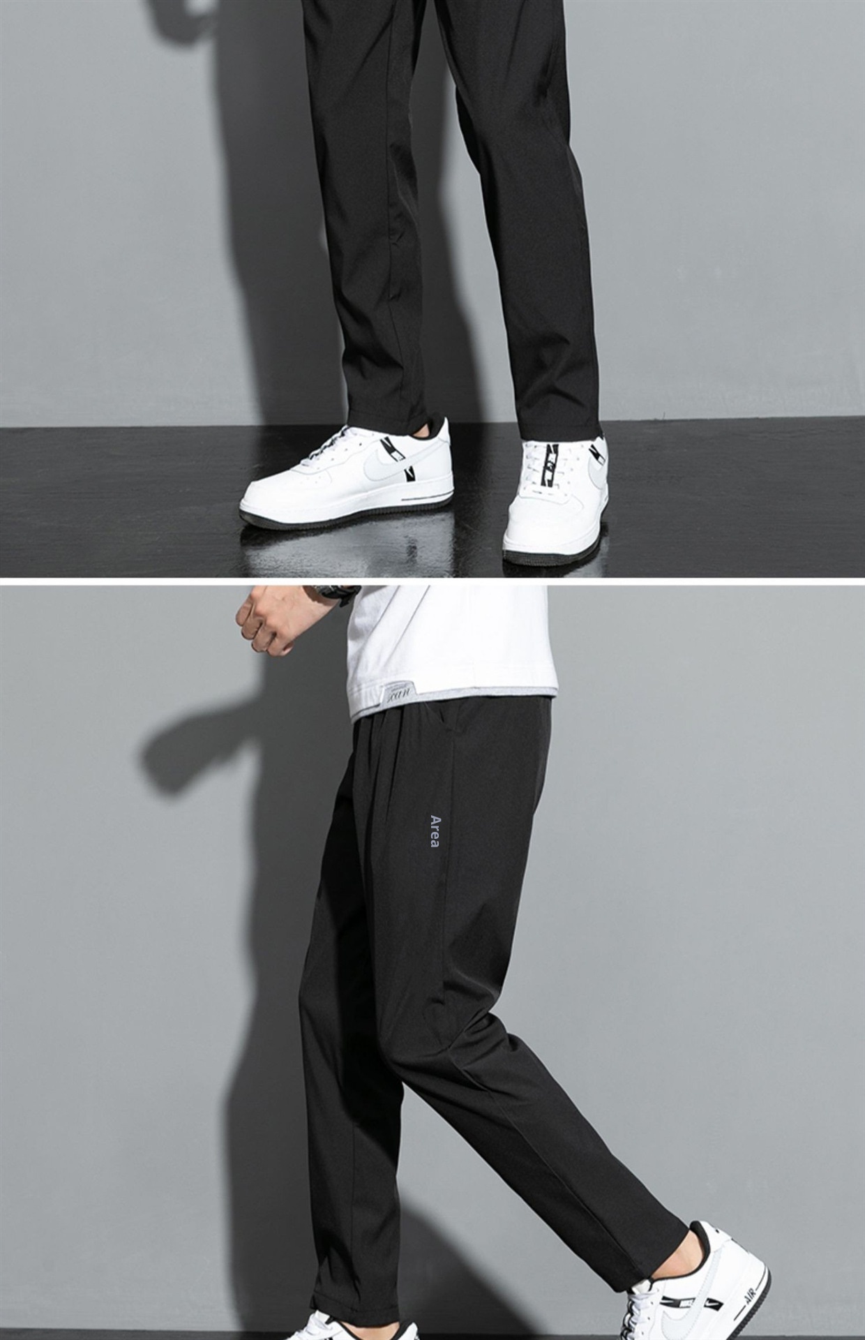 Pantaloni sportivi da uomo elasticizzati, casual, lunghi, larghi, sottili, in seta ghiacciata, dritti, ad asciugatura rapida e traspiranti_voghion.com