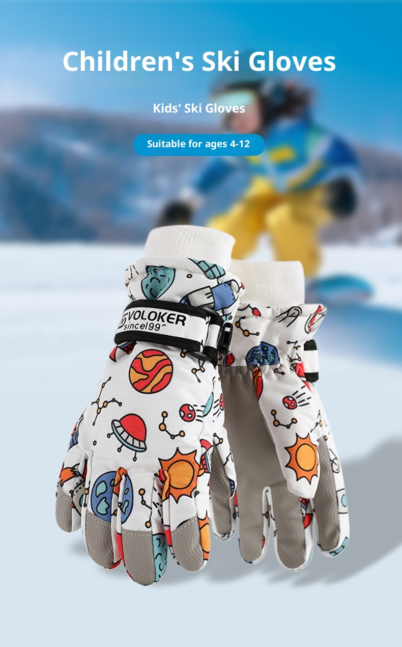 001 Kinder-Skihandschuhe, Winterhandschuhe, warm, für Damen und Herren, Touchscreen-fähig, fleecegefüttert, winddicht, wasserdicht, grenzüberschreitend, Fahrradhandschuhe_voghion.com