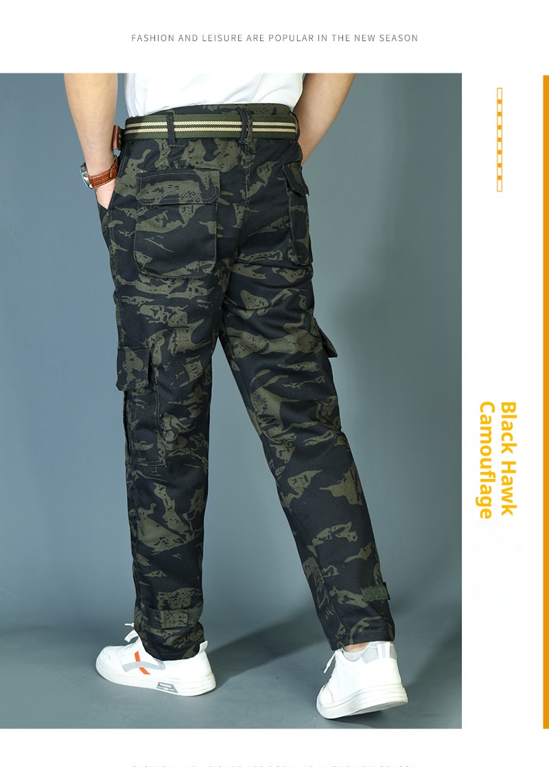 Pantaloni lunghi da lavoro mimetici da uomo, resistenti all'usura, antisporco, larghi e casual, da allenamento_voghion.com