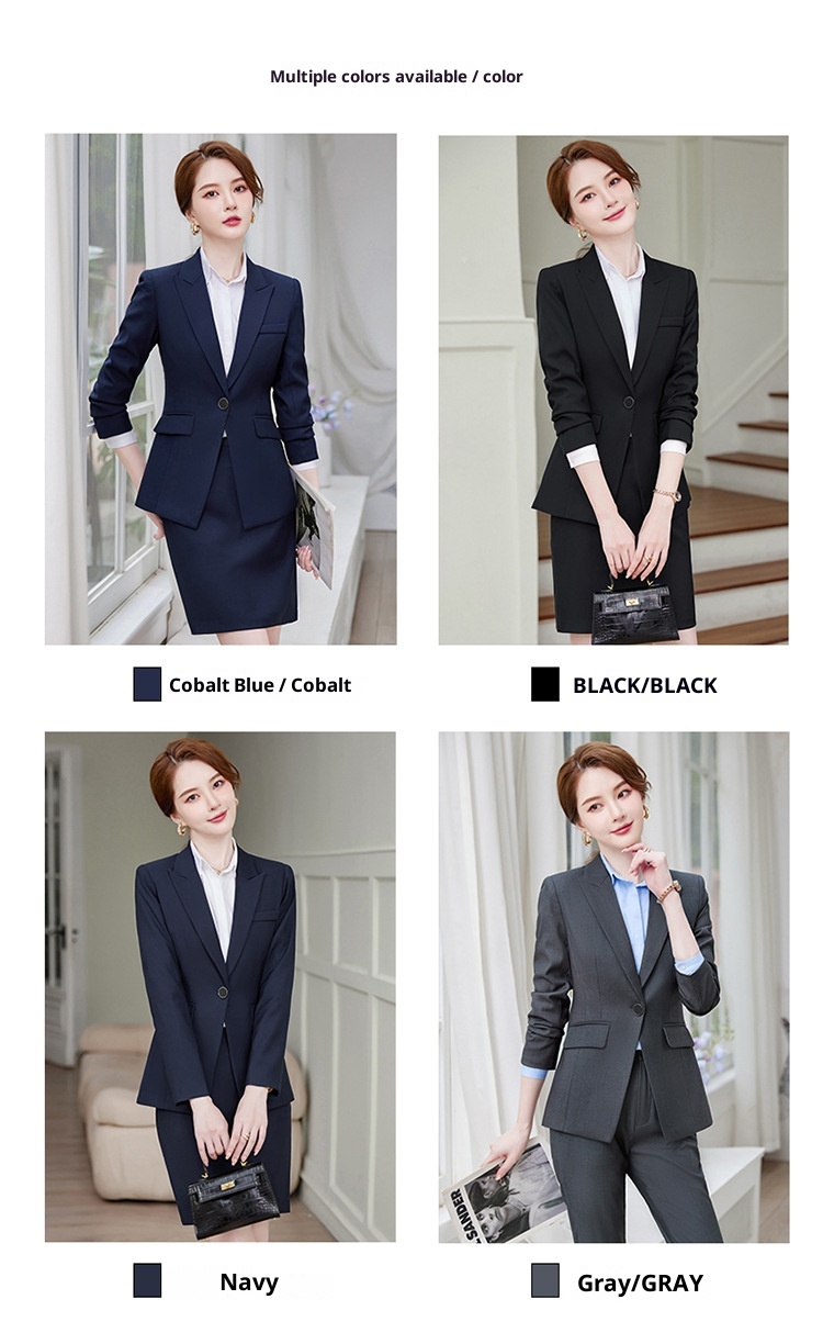 girl Girl Formal Women's Workplace College Student Interview Suit 2023 Autumn Professional Elegant Hotel Manager Front Desk_voghion.com
