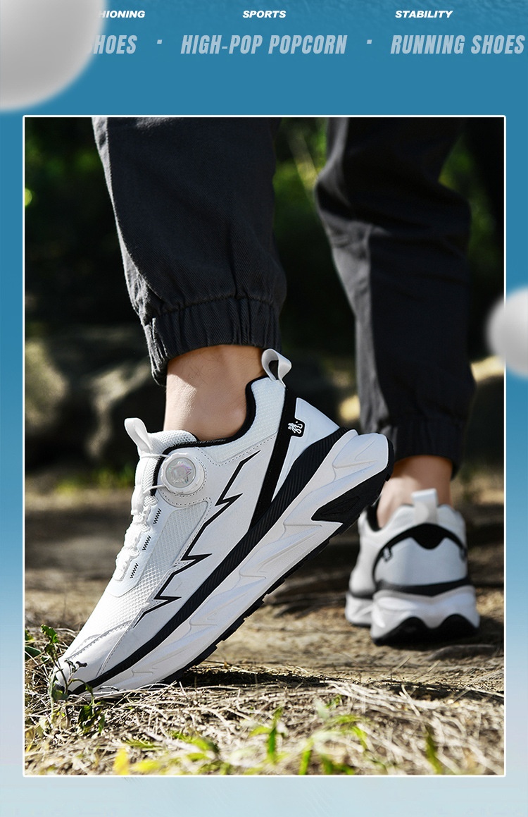 Zees Primavera Nuove Scarpe Sportive Casual da Uomo in Mesh Extra Large con Bottoni Rotanti_voghion.com