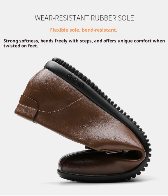 Voyage Voyage 2025 New Factory Direct Men's Loafers Breathable Casual Shoes Comfortable Leather Soft Sole Non-Slip Men_voghion.com