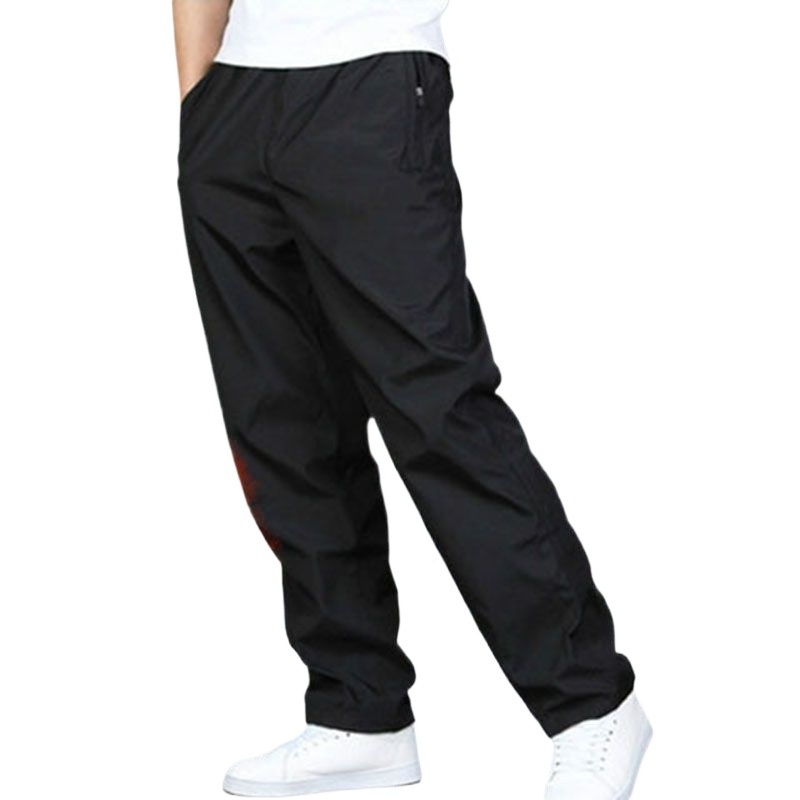 boy Windproof Autumn Winter Sports Loose Fleece Lined Thickened Outdoor Running Plus Size Men's Casual Pants_voghion.com