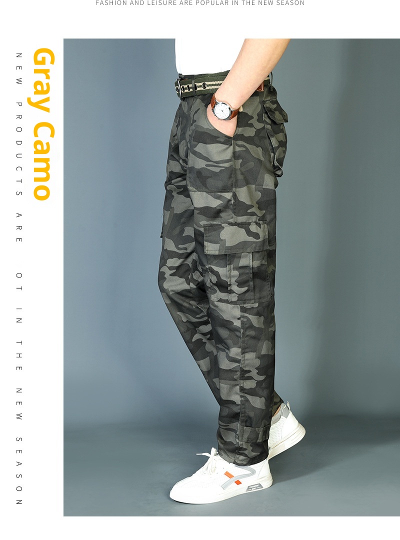 Pantaloni lunghi da lavoro mimetici da uomo, resistenti all'usura, antisporco, larghi e casual, da allenamento_voghion.com