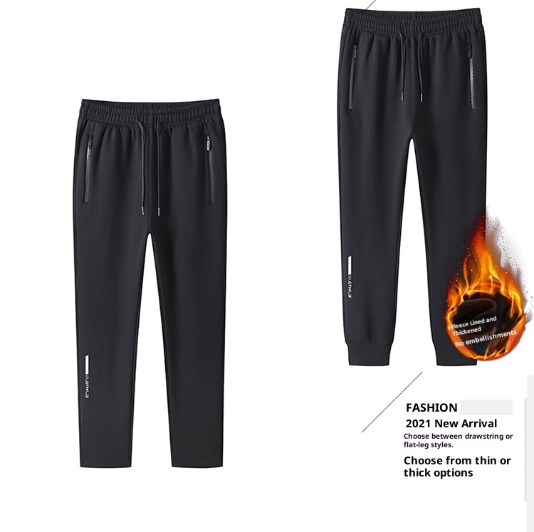 boy Men's Casual Autumn Winter New Cotton Fleece Plus Size Sweatpants Joggers Running Pants Trendy_voghion.com