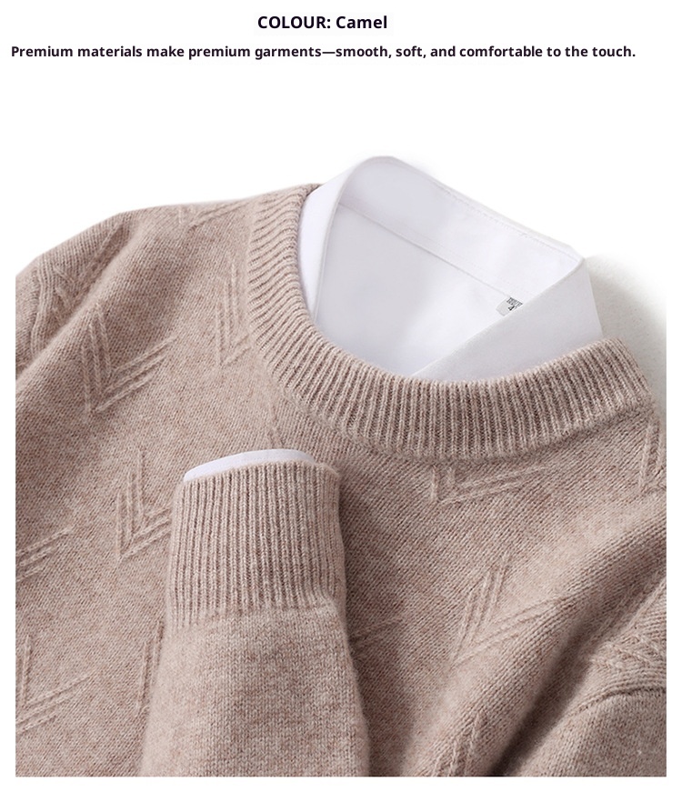 ragazzo ragazzo ragazzo autunno inverno nuovo 100% lana da uomo maglione girocollo caldo spesso camicia di base lavorata a maglia casual_voghion.com