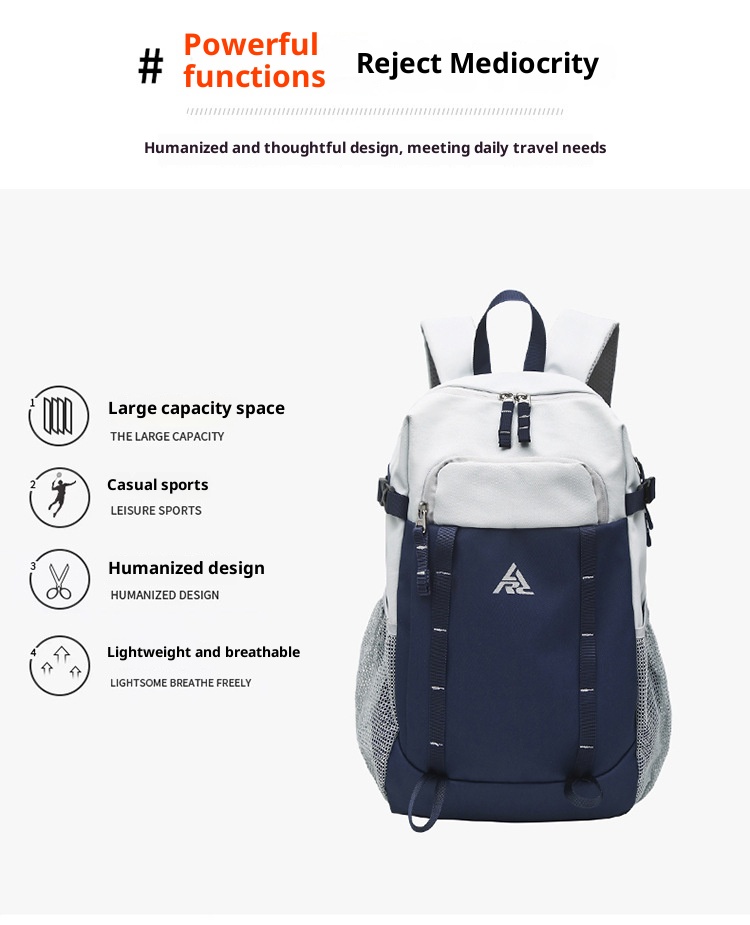 Sac à dos ActiveGo Cross-border Nouveau sac à dos grande capacité, léger et multifonctionnel pour les voyages, la randonnée et les activités de plein air - Sac cadeau_voghion.com