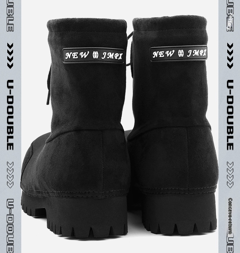 Zees Zees 2025 Winter New Thick-Soled Fashionable Drawstring Big-Toe Snow Boots For Women, Non-Slip Ugly-Cute Ski Thickened Warm_voghion.com
