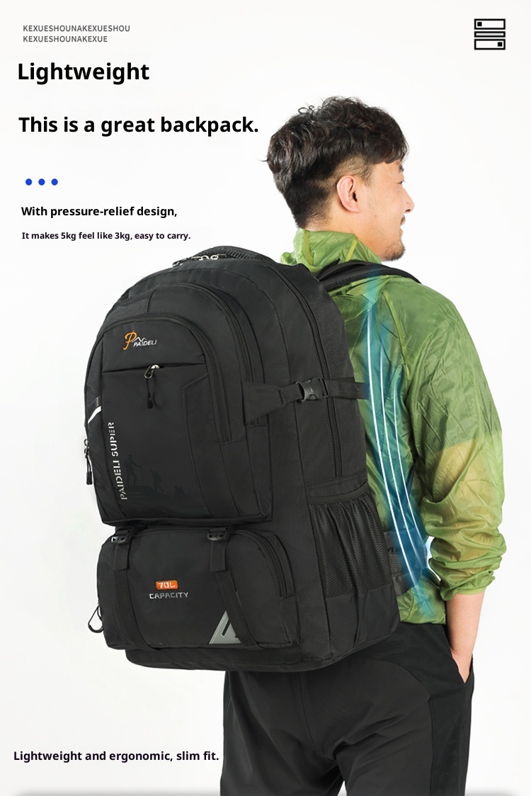 ActiveGo Yeni Büyük Kapasiteli İş Çok Amaçlı Açık Hava Seyahat Bisiklet Çantası Yürüyüş Dağcılık Sırt Çantası_voghion.com