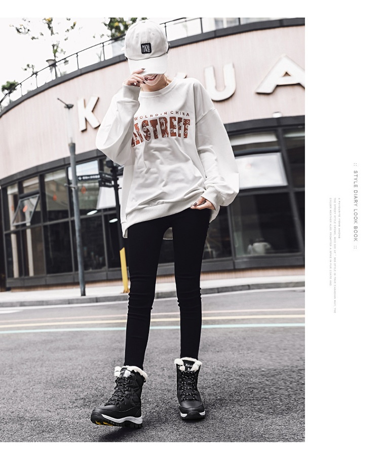 Zees Nieuwe Winter Sneeuwlaarzen Dames Van Jinjiang Fabriek, Halfhoog, Warm, Fleecegevoerd, Verdikt, Outdoor Ski Katoenen Schoenen Voor_voghion.com