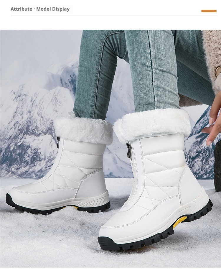 Zees Zees 2024 Winter Snow voor dames Hoge top Buitensporten Katoenen schoenen Skischoenen Grote maat 42 Grensoverschrijdend exclusief_voghion.com