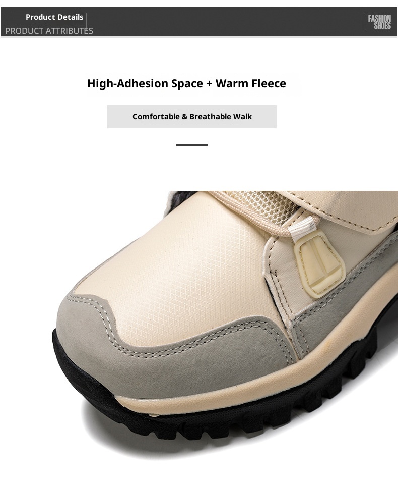 Zees Zees Noordoost Warme Sneeuw Outdoor Skischoenen Katoenen Schoenen Dames Winter Fleece Gevoerd Verdikt Mode Hoge Laarzen Waterdicht_voghion.com