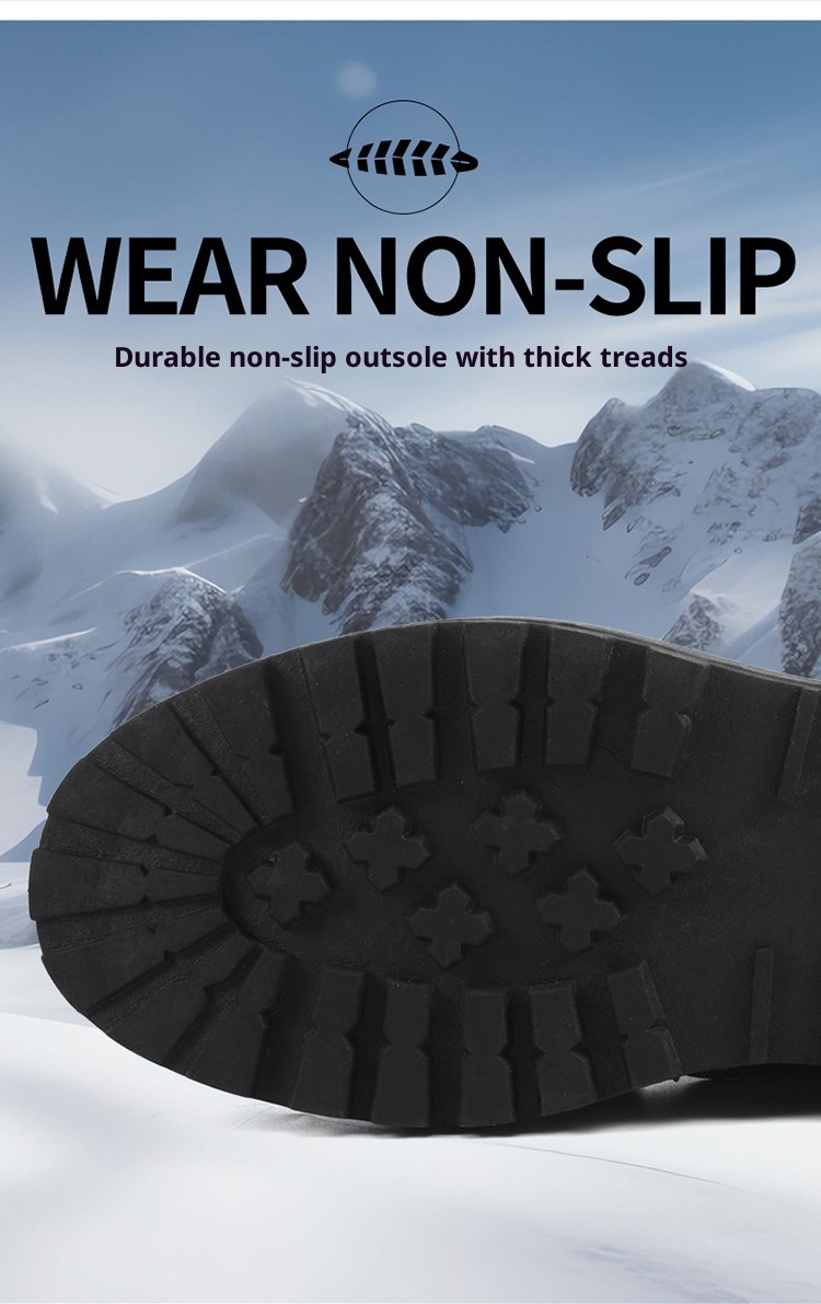 Zees Winter Wasserdichte Anti-Rutsch Schneestiefel Schlupfstiefel Leicht Warme Nordost Ski Baumwollschuhe_voghion.com